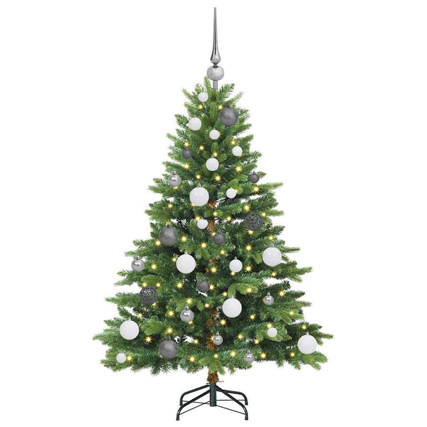 Tekojoulukuusi 150 LED-valoilla Vihreä 120 cm PE ja PVC