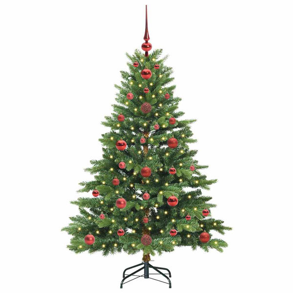 Tekojoulukuusi 150 LED-valoilla Vihreä 120 cm PE ja PVC
