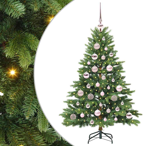 Tekojoulukuusi 150 LED-valoilla Vihreä 120 cm PE ja PVC