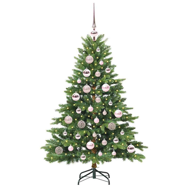 Tekojoulukuusi 150 LED-valoilla Vihreä 120 cm PE ja PVC