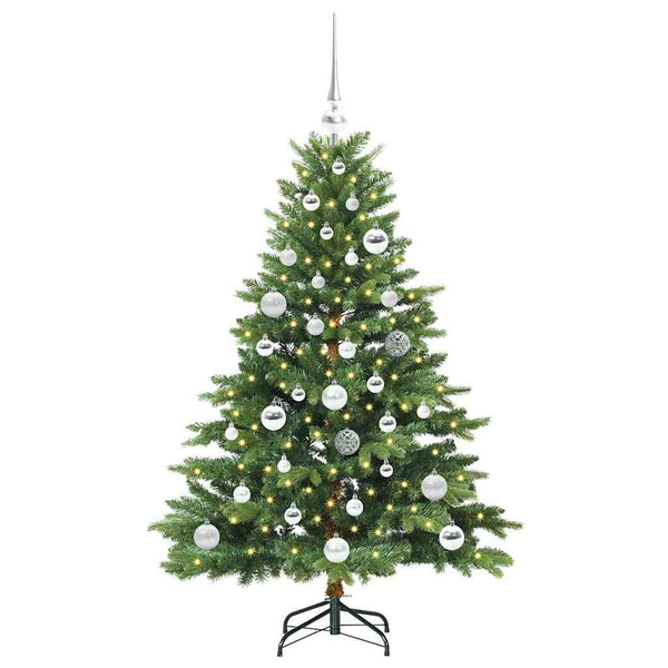 Tekojoulukuusi 150 LED-valoilla Vihreä 120 cm PE ja PVC