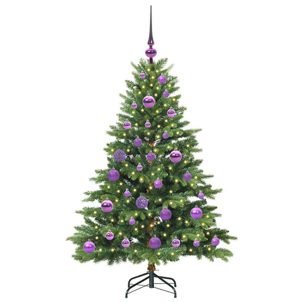 Tekojoulukuusi 150 LED-valoilla Vihreä 120 cm PE ja PVC