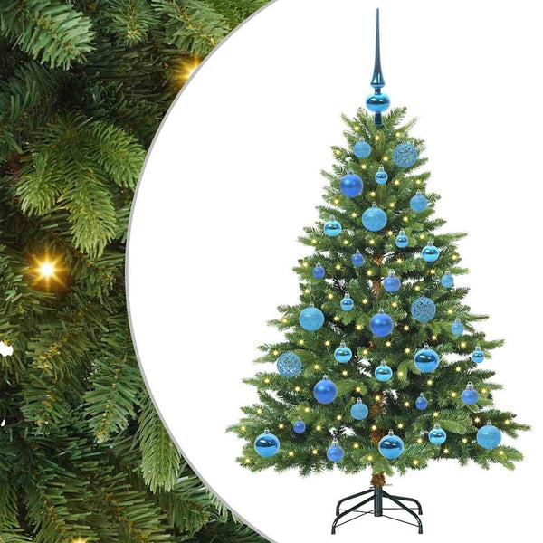 Tekojoulukuusi 150 LED-valoilla Vihreä 120 cm PE ja PVC