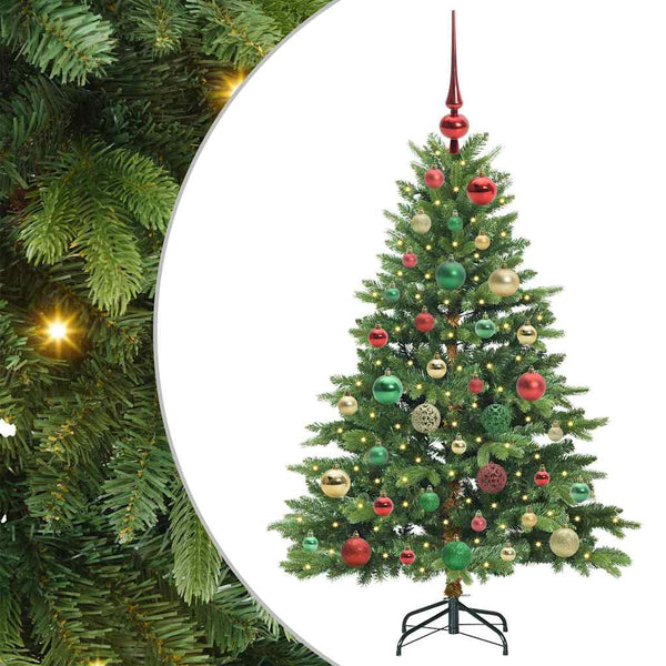 Tekojoulukuusi 150 LED-valoilla Vihreä 120 cm PE ja PVC