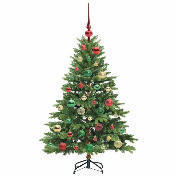 Tekojoulukuusi 150 LED-valoilla Vihreä 120 cm PE ja PVC