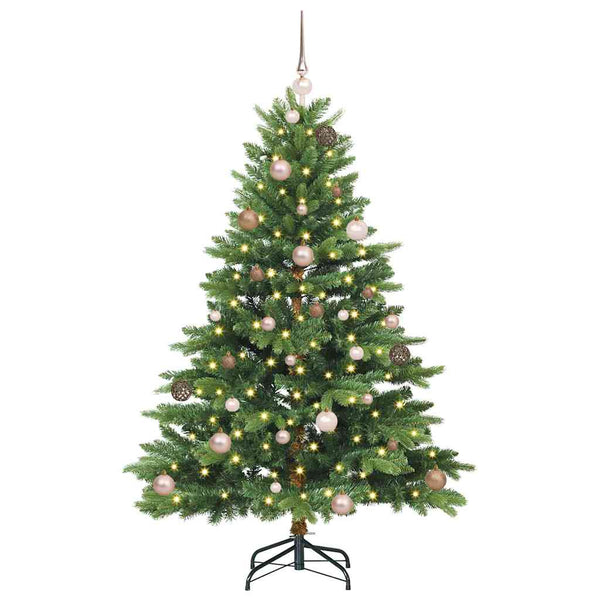 Tekojoulukuusi 150 LED-valoilla Vihreä 150 cm PE ja PVC
