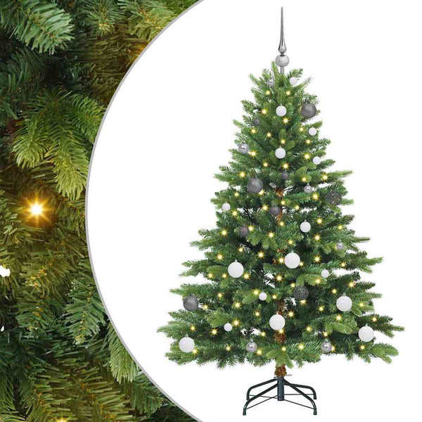 Tekojoulukuusi 150 LED-valoilla Vihreä 150 cm PE ja PVC