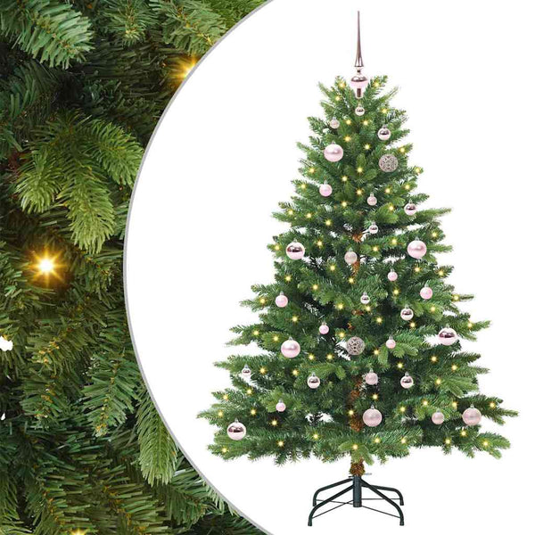 Tekojoulukuusi 150 LED-valoilla Vihreä 150 cm PE ja PVC