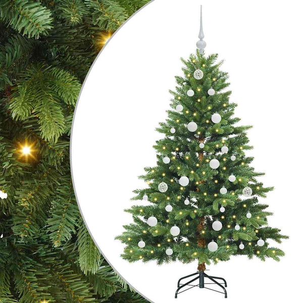 Tekojoulukuusi 150 LED-valoilla Vihreä 150 cm PE ja PVC