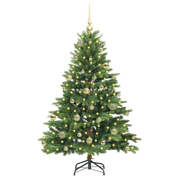 Tekojoulukuusi 150 LED-valoilla Vihreä 150 cm PE ja PVC