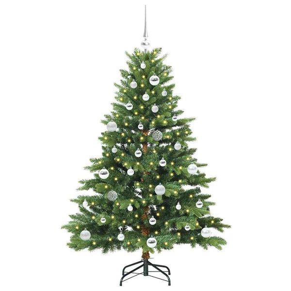 Tekojoulukuusi 150 LED-valoilla Vihreä 150 cm PE ja PVC