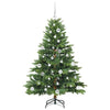 Tekojoulukuusi 150 LED-valoilla Vihreä 150 cm PE ja PVC