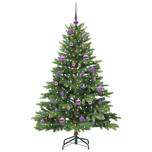 Tekojoulukuusi 150 LED-valoilla Vihreä 150 cm PE ja PVC