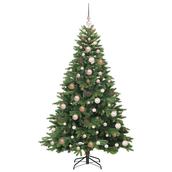Tekojoulukuusi 300 LED-valoilla Vihreä 180 cm PE ja PVC