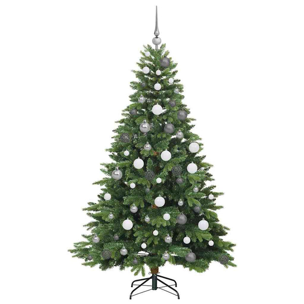 Tekojoulukuusi 300 LED-valoilla Vihreä 180 cm PE ja PVC