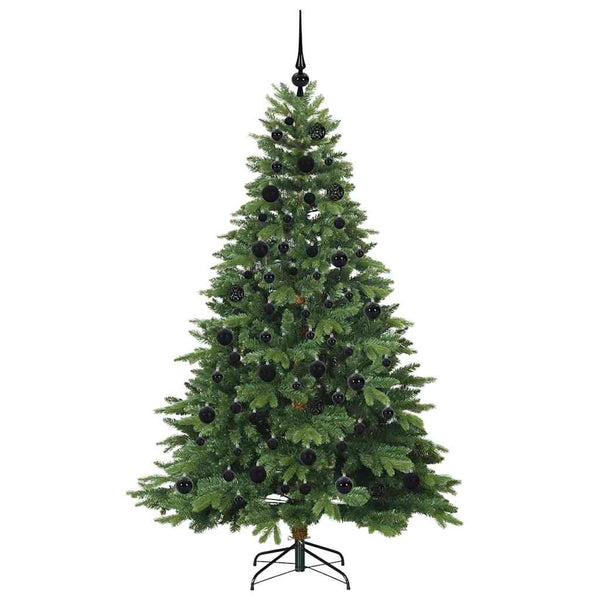 Tekojoulukuusi 300 LED-valoilla Vihreä 180 cm PE ja PVC