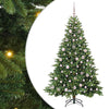 Tekojoulukuusi 300 LED-valoilla Vihreä 180 cm PE ja PVC
