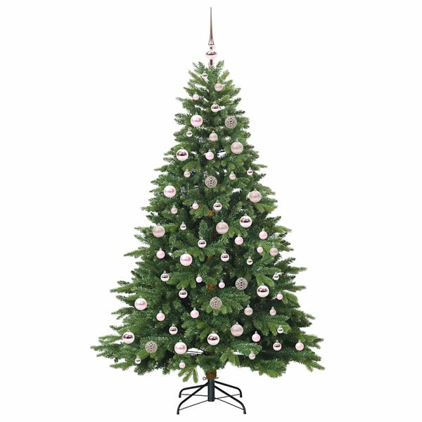 Tekojoulukuusi 300 LED-valoilla Vihreä 180 cm PE ja PVC