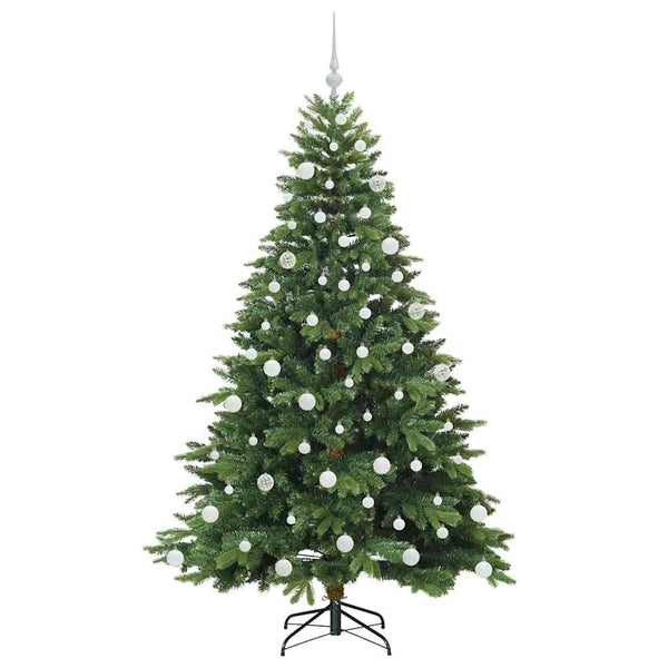 Tekojoulukuusi 300 LED-valoilla Vihreä 180 cm PE ja PVC