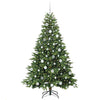 Tekojoulukuusi 300 LED-valoilla Vihreä 180 cm PE ja PVC