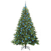 Tekojoulukuusi 300 LED-valoilla Vihreä 180 cm PE ja PVC
