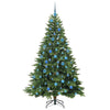 Tekojoulukuusi 300 LED-valoilla Vihreä 180 cm PE ja PVC