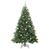 Tekojoulukuusi 300 LED-valoilla Vihreä 210 cm PE ja PVC