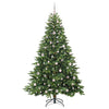 Tekojoulukuusi 300 LED-valoilla Vihreä 210 cm PE ja PVC