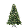 Tekojoulukuusi 300 LED-valoilla Vihreä 210 cm PE ja PVC