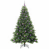 Tekojoulukuusi 300 LED-valoilla Vihreä 210 cm PE ja PVC