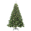 Tekojoulukuusi 300 LED-valoilla Vihreä 240 cm PE ja PVC
