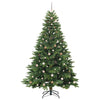 Tekojoulukuusi 300 LED-valoilla Vihreä 240 cm PE ja PVC