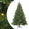 Tekojoulukuusi 300 LED-valoilla Vihreä 240 cm PE ja PVC