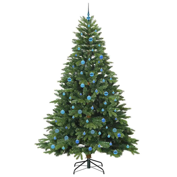 Tekojoulukuusi 300 LED-valoilla Vihreä 240 cm PE ja PVC