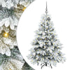 Tekojoulukuusi 150 LED-valoilla Valkoinen 120 cm PE ja PVC