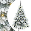 Tekojoulukuusi 150 LED-valoilla Valkoinen 120 cm PE ja PVC