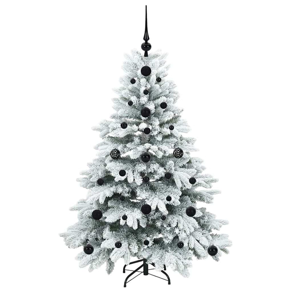 Tekojoulukuusi 150 LED-valoilla Valkoinen 120 cm PE ja PVC