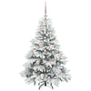Tekojoulukuusi 150 LED-valoilla Valkoinen 120 cm PE ja PVC