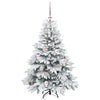 Tekojoulukuusi 150 LED-valoilla Valkoinen 120 cm PE ja PVC
