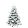 Tekojoulukuusi 150 LED-valoilla Valkoinen 120 cm PE ja PVC