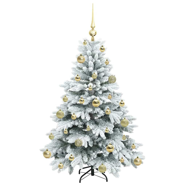 Tekojoulukuusi 150 LED-valoilla Valkoinen 120 cm PE ja PVC
