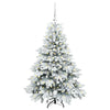 Tekojoulukuusi 150 LED-valoilla Valkoinen 120 cm PE ja PVC