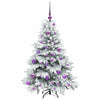 Tekojoulukuusi 150 LED-valoilla Valkoinen 120 cm PE ja PVC