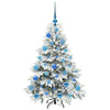 Tekojoulukuusi 150 LED-valoilla Valkoinen 120 cm PE ja PVC