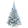 Tekojoulukuusi 150 LED-valoilla Valkoinen 120 cm PE ja PVC