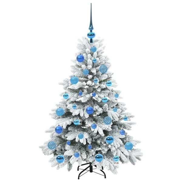 Tekojoulukuusi 150 LED-valoilla Valkoinen 120 cm PE ja PVC