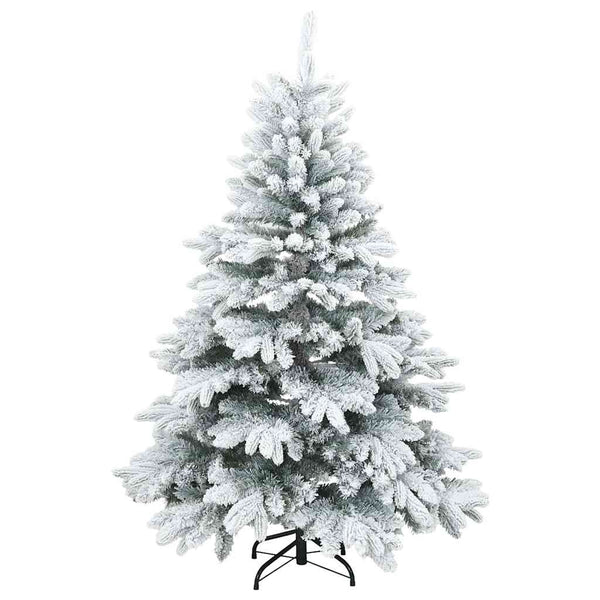 Tekojoulukuusi 150 LED-valoilla Valkoinen 120 cm PE ja PVC