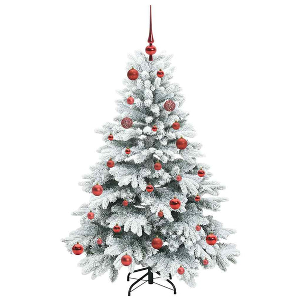 Tekojoulukuusi 150 LED-valoilla Valkoinen 150 cm PE ja PVC