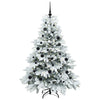 Tekojoulukuusi 150 LED-valoilla Valkoinen 150 cm PE ja PVC