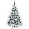 Tekojoulukuusi 150 LED-valoilla Valkoinen 150 cm PE ja PVC
